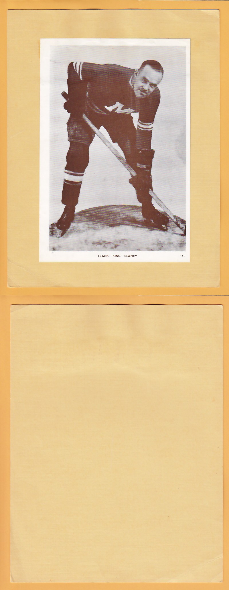 1935-40 CROWN BRAND PHOTO #111 FRANK CLANCY *SP* photo